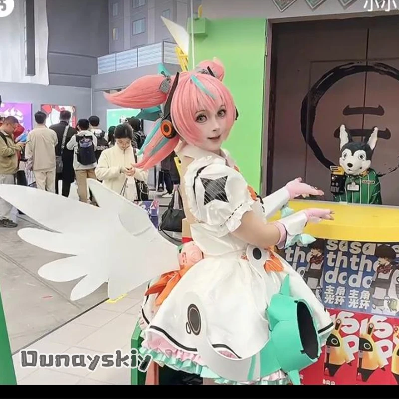 Disfraz de Aria de Amanda*Angels Of Delusion, Uniforme Kawaii Idol Y2K JK, Vestido Rosa Verde Menta, Cosplay Anime Juego Zenless Zone Zero