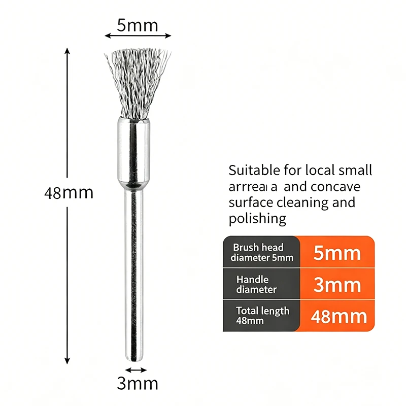 Brush Head Wire Brush Set Electric Grinder Rotary Tool Brushes for Deburring Polishing Rust Removal Walnut Wenwan Cleaning