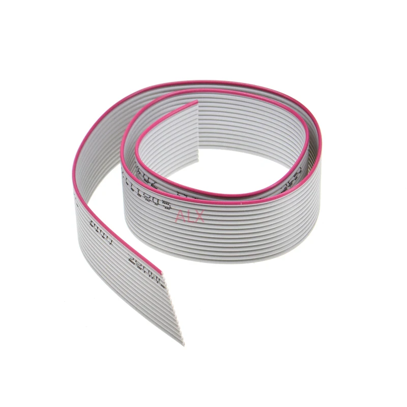 2Meter 6P/10P/12P/14P/16P/20P/40P 1.27mm PITCH Grey Flat Ribbon Cable 6/8/10/16/20/40 Pin 28AWG WIRE for IDC FC 2.54MM Connector