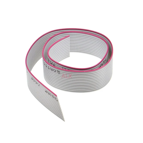 Imagen 2 del producto Cable plano gris de 2 metros 6P/10P/12P/14P/16P/20P/40P 1,27mm paso 6/8/10/16/20/40 pines 28AWG para conector IDC FC 2,54 MM