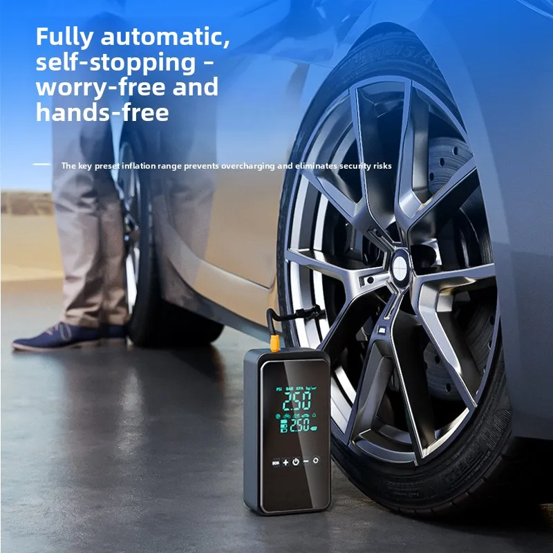 Pompe à air portative sans fil pour voiture - Gonfleur électrique haute pression pour pneus avec charge rapide