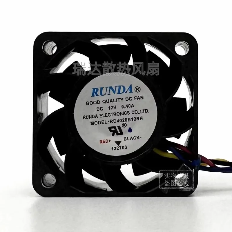 New Cooling Fan for RUNDA RD4020B12SH 12V 0.40A 4020 4CM PWM Temperature Controlled Silent Cooling Fan 40 * 40 * 20MM