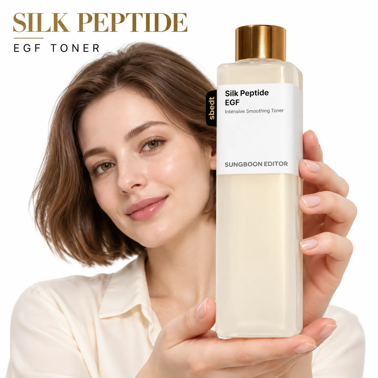 EGF Silk Peptide Toner Hydrating Facial Essence Water Pore Smoothing Calming Skin Barrier Moisture Lock Skin Care