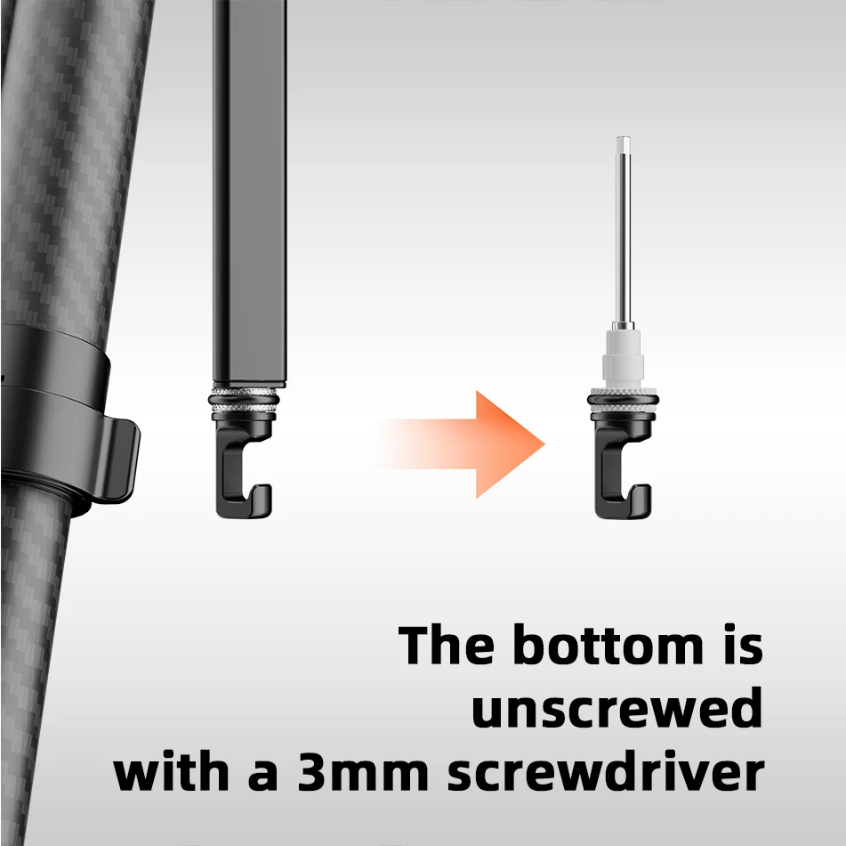 COMAN Null Stativ Mittelsäule 1/4 "Schraube Professionelle Mittelsäule Einbeinstativ Stativ Verlängerungsstange Für DSLR Kamera Fotografie – Detail 3