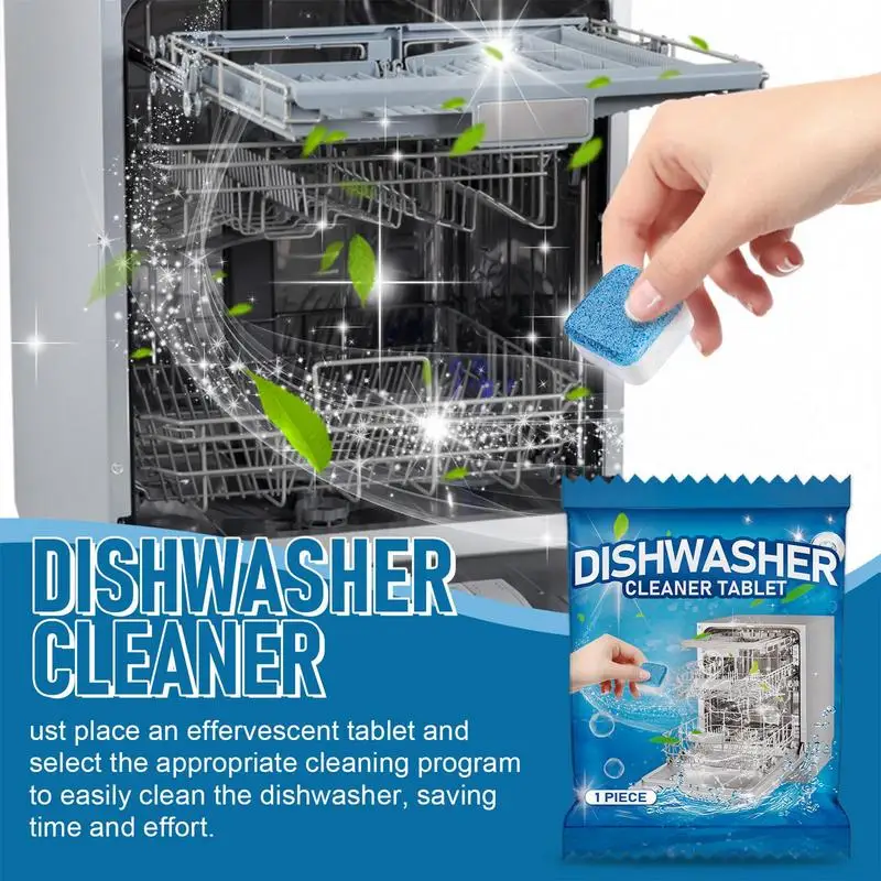 Dishwasher Deep Cleaning Tablets 12PCS Dishwasher Cleaner Tablets Removal Of Odors Cleaner Clean Dish Washer Tablets Deep