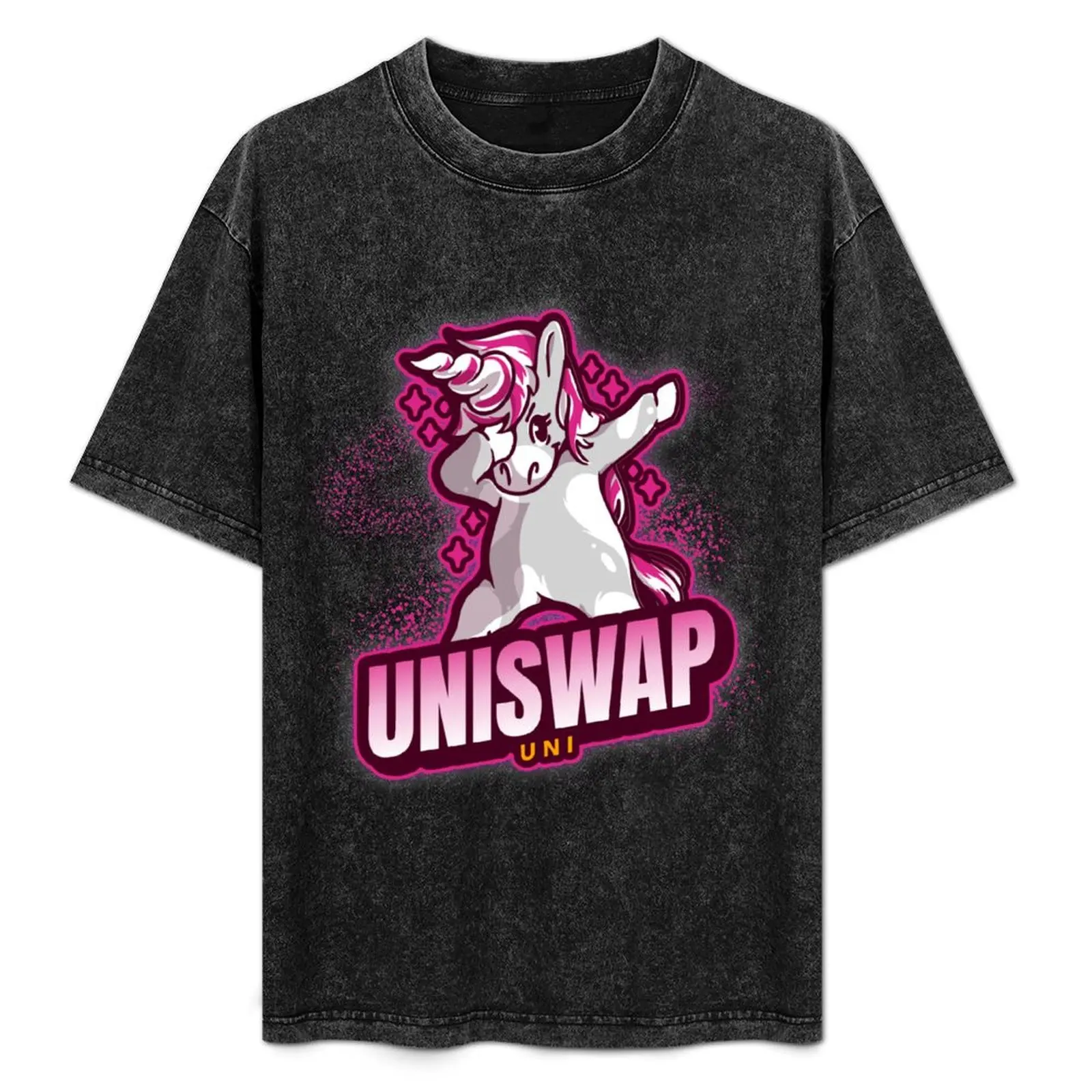 Uniswap UNI Cryptocurrency Unicorn T-Shirt shirts graphic man t shirt customs aesthetic clothes men clothes