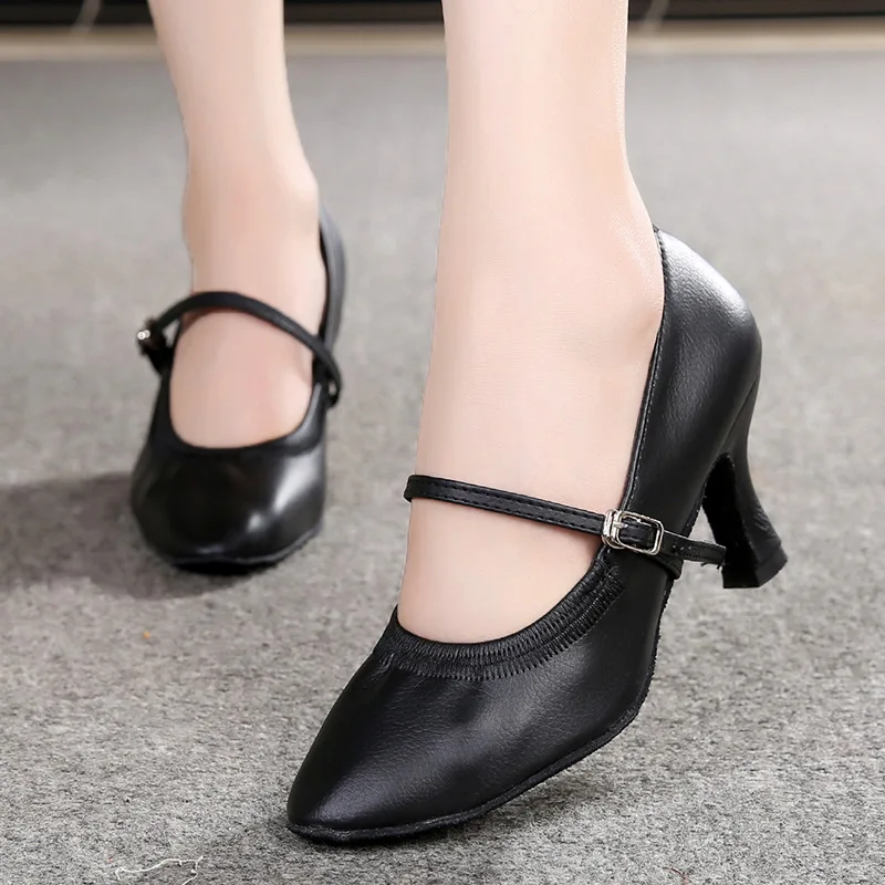 Modern Dancing Shoes Women's Adult High Heel Soft Bottom Latin Dance Shoes Women's Dancing Shoes Mid Heel Dance Shoes