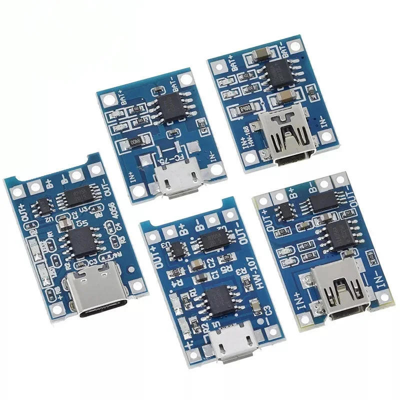 DIY Lithium-Batterie-Ladegerät-Modul Typ C Micro USB 5 V 1 A 18650 TP4056 Batterie-Ladeplatine mit Schutz Zwei-in-Eins – Detail 1