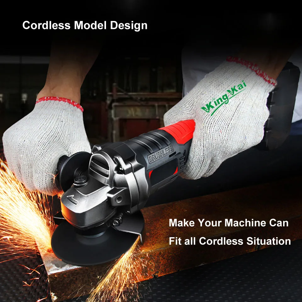 10000r/min Brushless Lunga Durata Cordless Hilti Elettrico Utensili elettrici Batteria Samsung Sabbia Smalto Angolo di Taglio Smerigliatrice