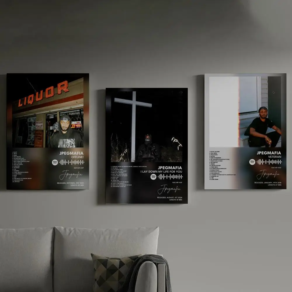 

JPEGMAFIA Poster Prints Canvas Painting Wall Art Picture Living Room Home Decor Tracklist Music Album Cover