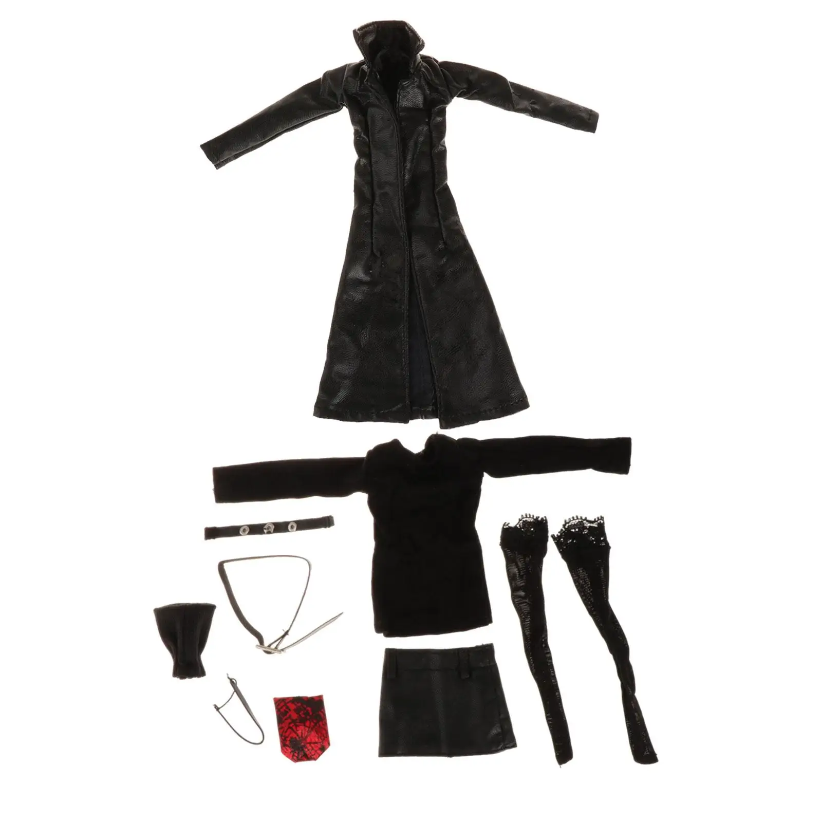 

Комплект женского кожаного пальто 1:6, женская одежда, женские экшн-фигурки 12 дюймов