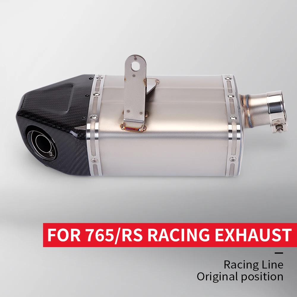 High performance exhaust line, Original position，exhaust silencer for 765R/RS motorcycle