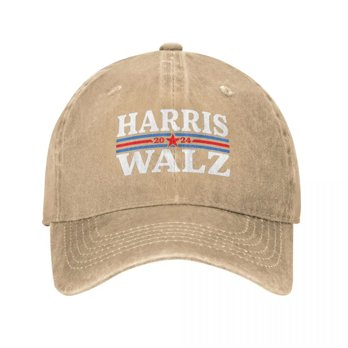 Vintage Harris Walz 2024 Election Baseball Cap Men Women Distressed Denim Snapback Cap Kamala Harris Tim Waltz Outdoor Caps Hat