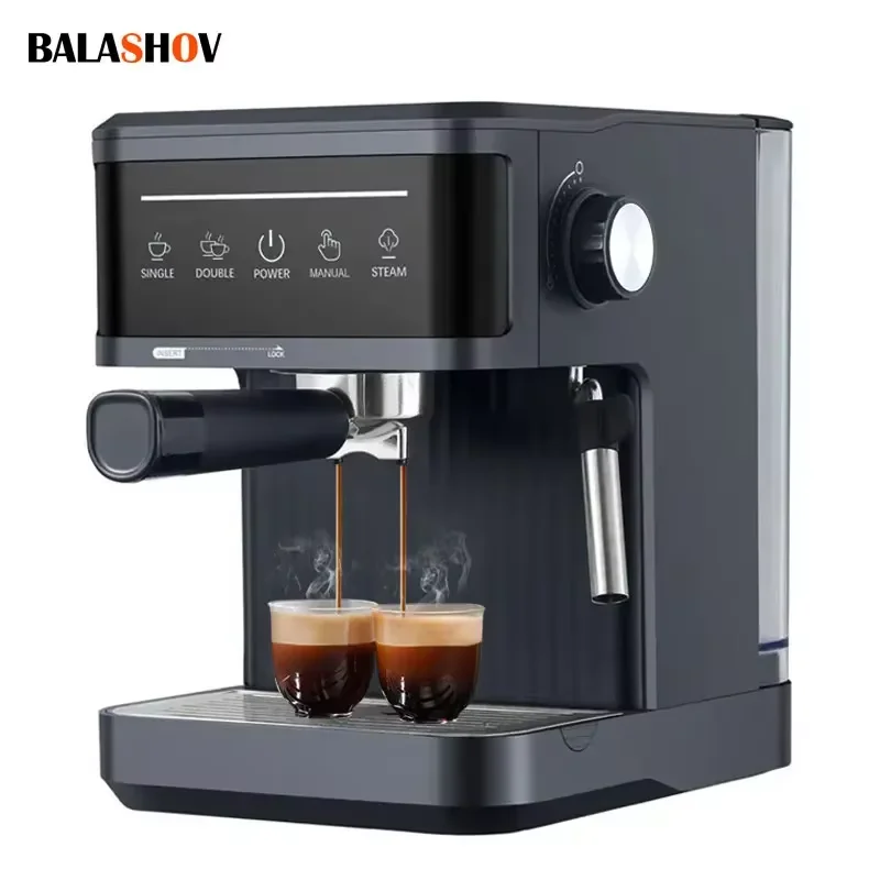 Electric Espresso Maker Professional Italian Espresso Coffee Maker Semi Italian Cappuccino Milk Frother Coffee Machines 20Bar