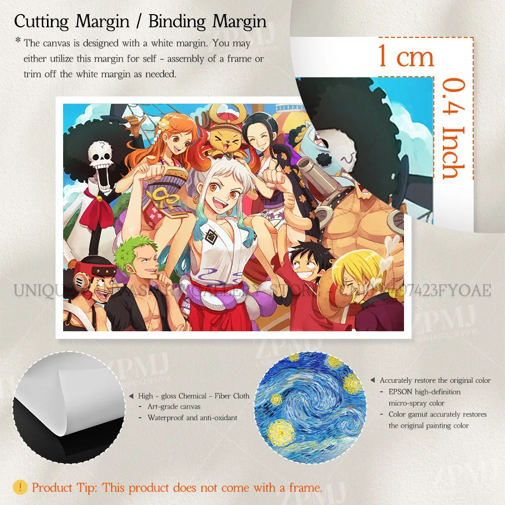 One Piece Home Decor Leinwand Malerei Anime Figuren Bilder Vinsmoke Sanji Wand Kunst HD Drucke Poster Kein Rahmen Für Wohnzimmer – Detail 4