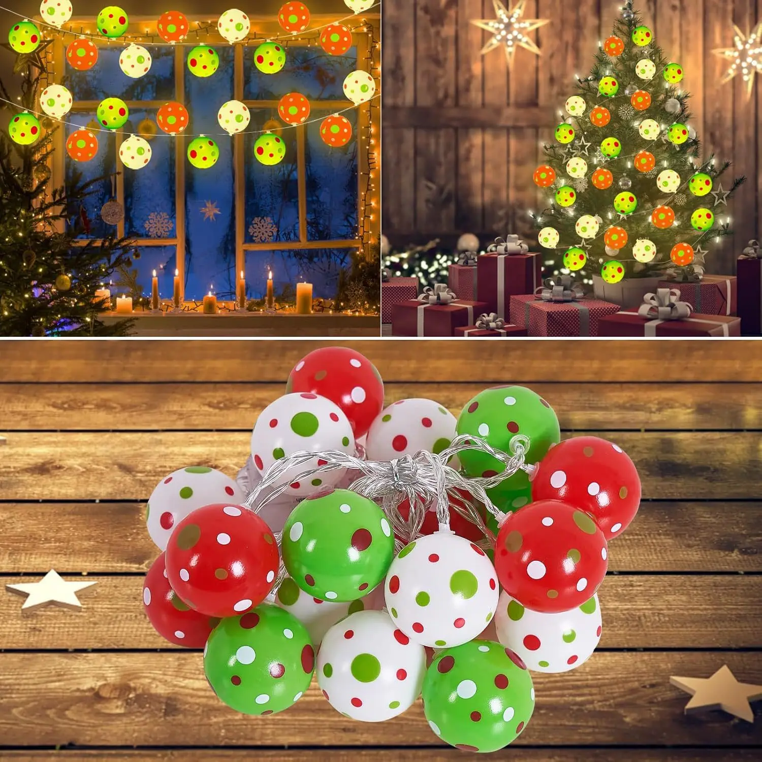 LED クリスマス照明ストリングボール装飾フェスティバル雰囲気ライト