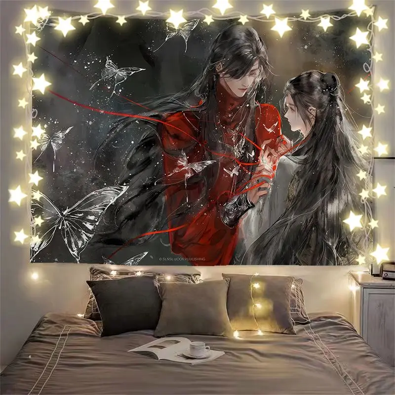

Heavenly Official's Blessing Xie Lian Huacheng, украшение для кровати в общежитии, подвесная ткань, фон для ремонта спальни, ткань
