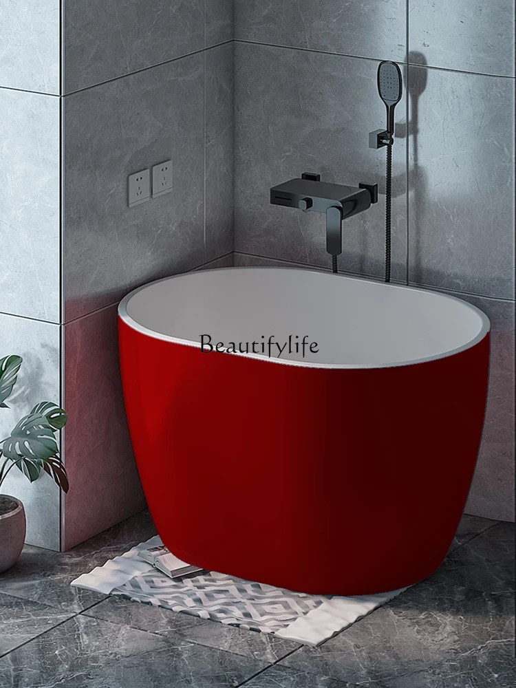 Small Apartment Japanese-Style Deep Bubble Adult Acrylic Portable Household Small Bathtub