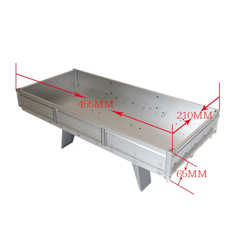 مقصورة معدنية محاكاة JDM-158-K ل 1/14 Zetros مركبة يتم التحكم بها عن بُعد على الطرق الوعرة شاحنة جرار مقطورة صندوق البضائع لعبة نموذج ترقية أجزاء