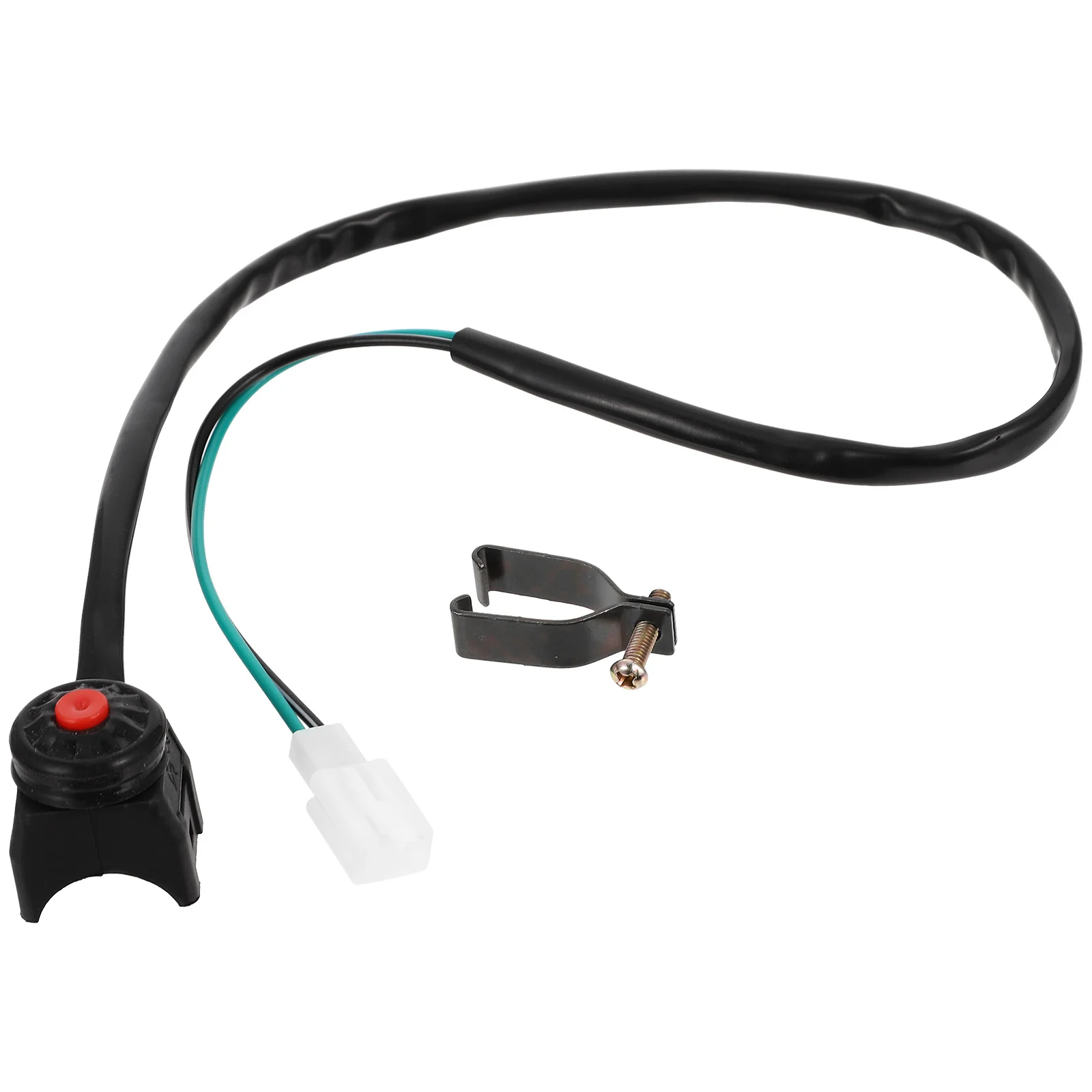 

2Pcs Motorbike Horn Button Starter Switch Long-Lasting Plastic Build for Reliable Motorcycle Kill and Stop Functionality