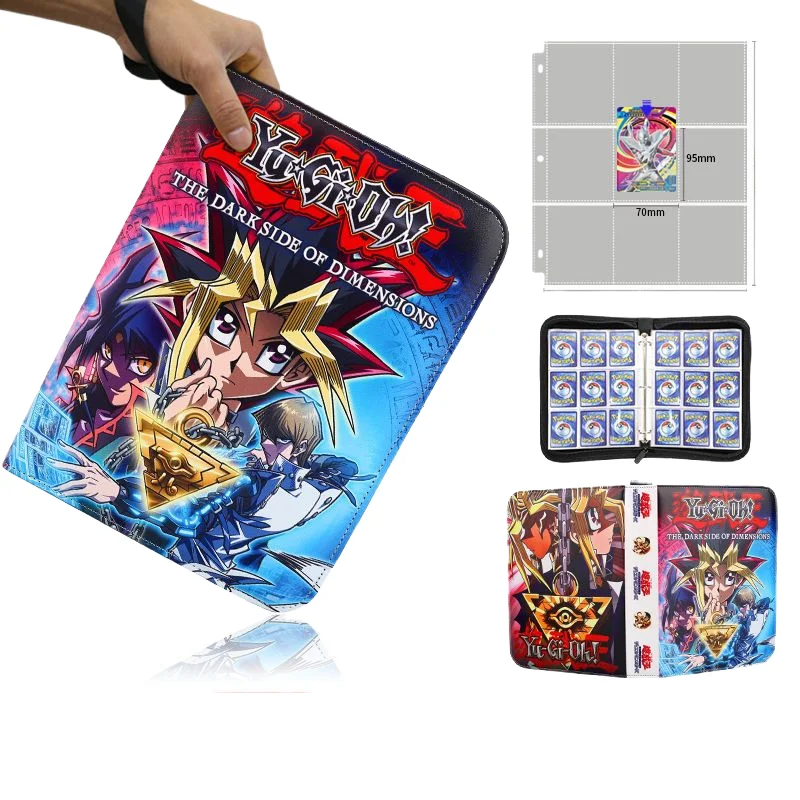 

Yu-Gi-Oh 400/900 большая емкость игровая карточная книга коллекция отрывных листов на молнии держатель для визитных карточек детские игрушки мультяшный подарок