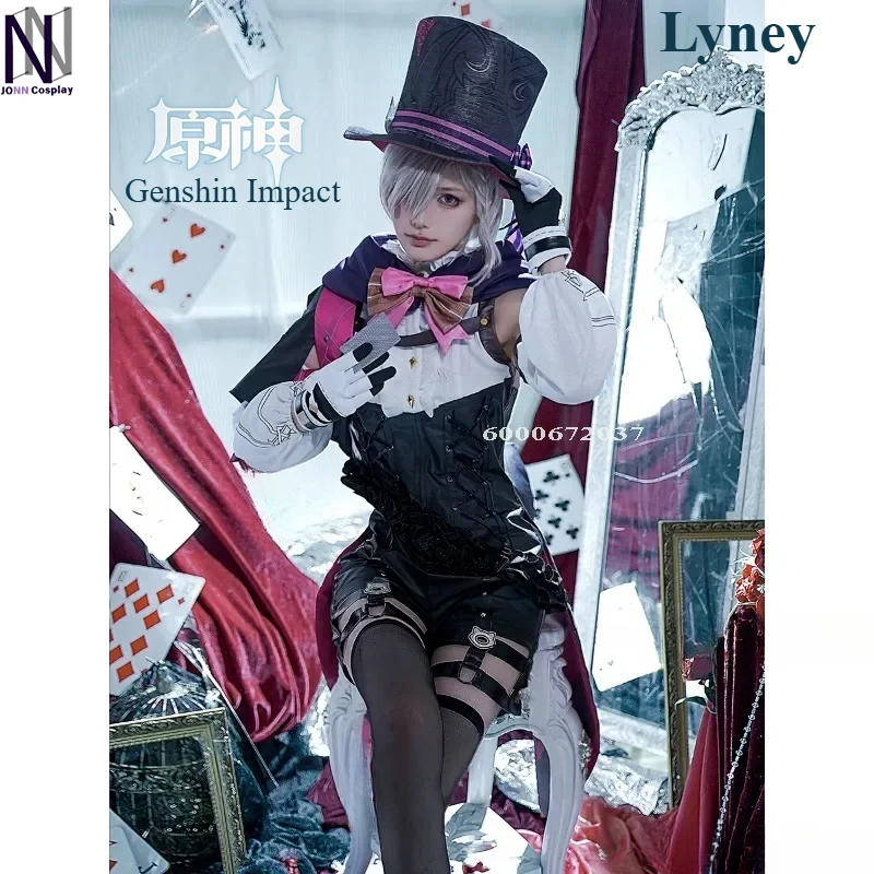 

Genshin Impact Lyney Cosplay Costume Fontaine Magician Full Set Outfit Anime Game Clothing for Men Halloween Party Wear Hot Sale