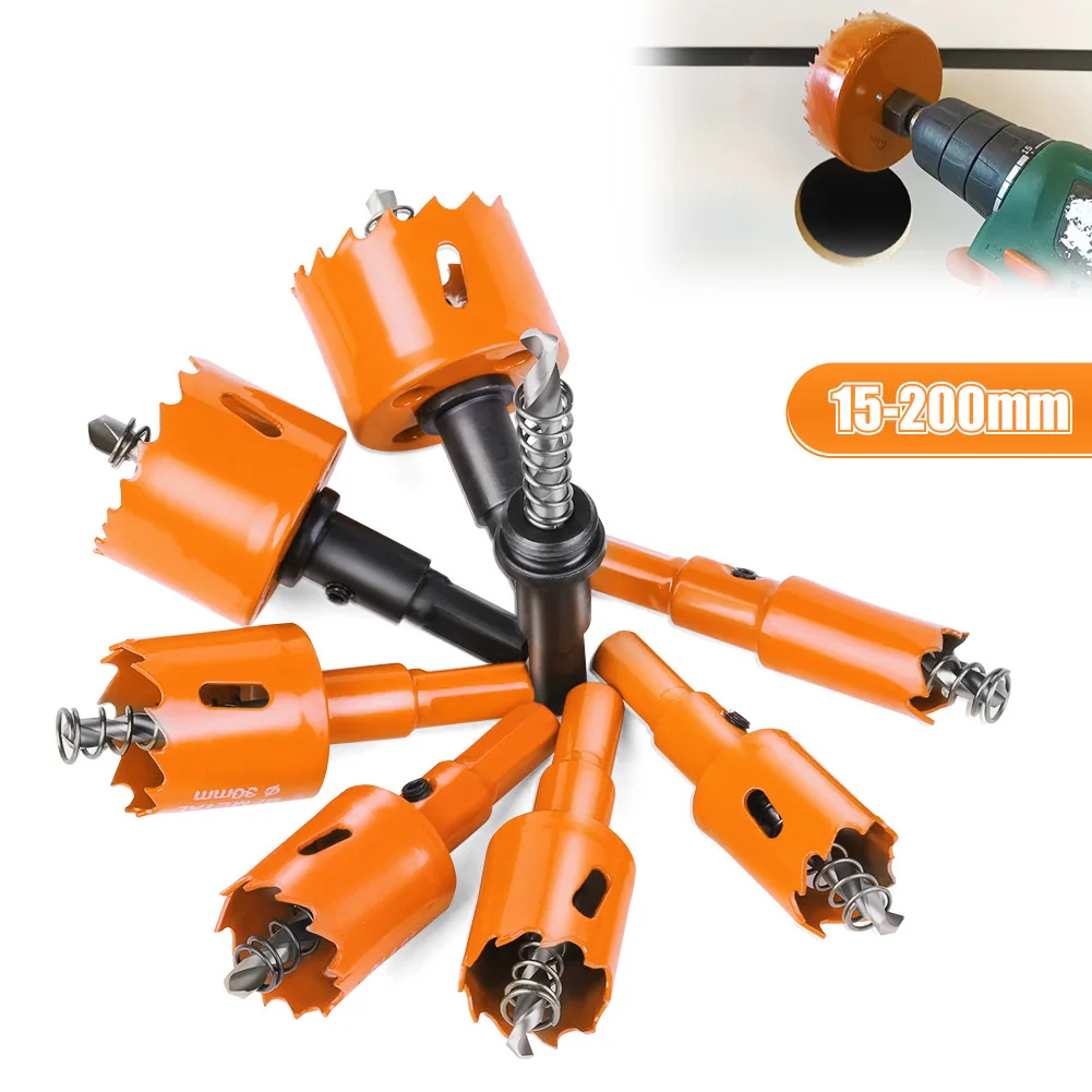 1pc 15-200mm M42 HSS Steel Drilling Hole Saw Drill Bit Bi-Metal for Aluminum Iron Stainless Steel DIY Wood Cutter Tools