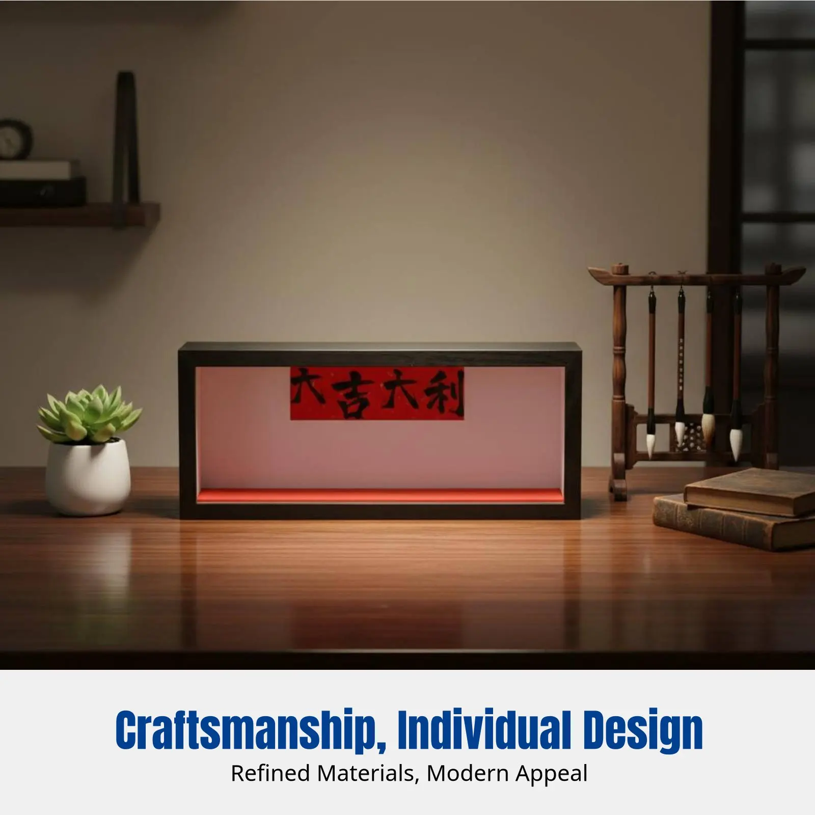 

Wulu God of Wealth Photo Holder, Cartoon Resin Desktop Decor, Blessing Figurine for Office, Housewarming, Gift