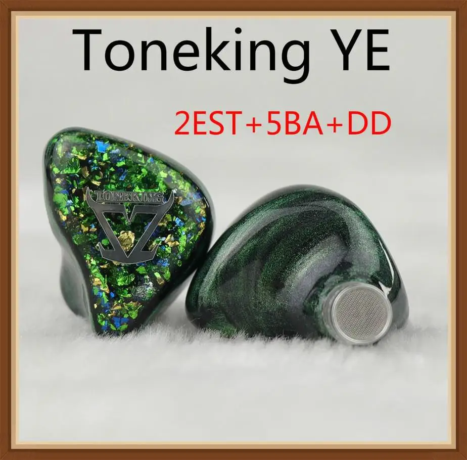 Toneking Ye 2 كهرباء 5 المحرك المتوازن 1 الديناميكي 2EST + 5BA + DD الهجين Hifi مراقبة الموسيقى اوديوفيلي MMCX سماعات ES12
