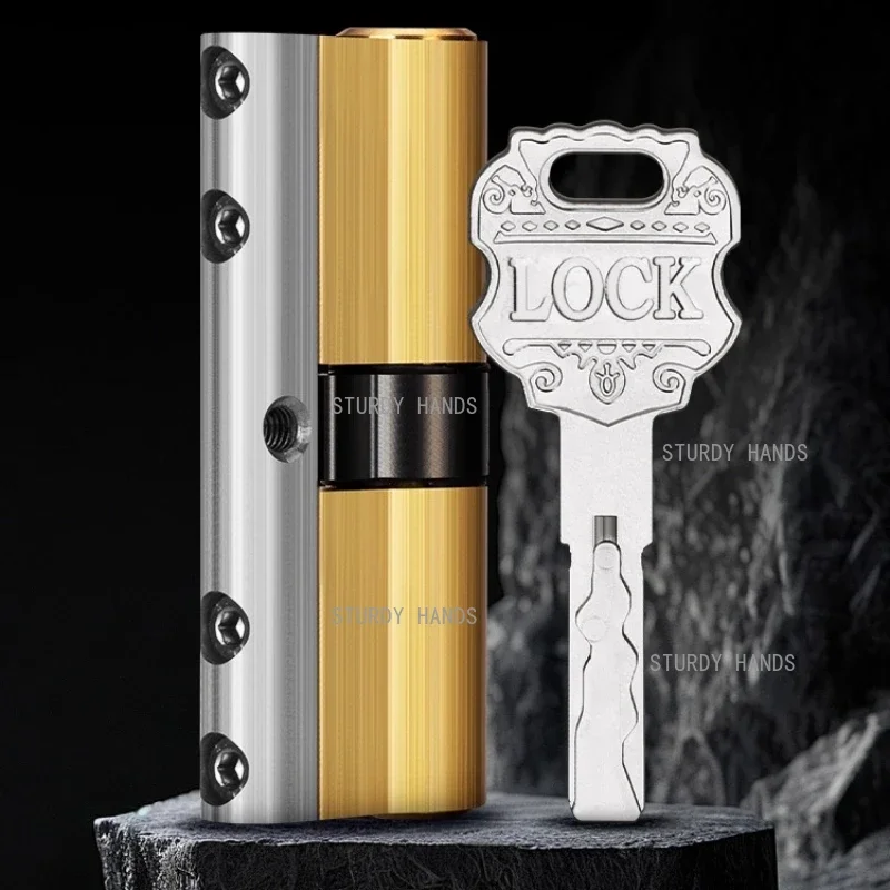 1 Lock Cylinder+8 Master Key // Anti Theft Door Lock Core Super C-class Universal Household Door Gate Lock Copper Lock Core