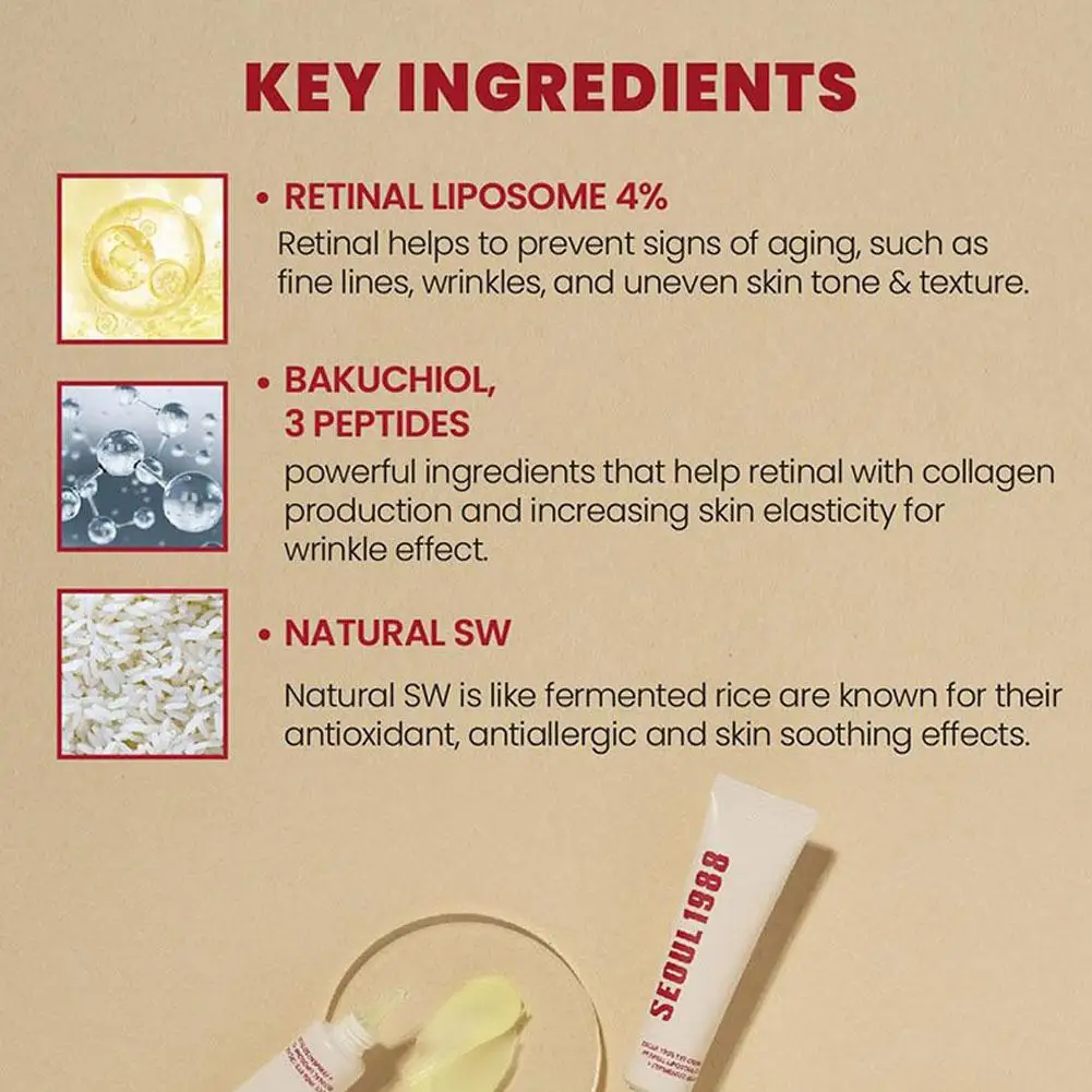 كوريا سيول 1988 ليبوسوم الشبكية يقلل من التجاعيد ويضيء الهالات السوداء وينشط منطقة العين وصيغة لطيفة لجميع أنواع البشرة #5