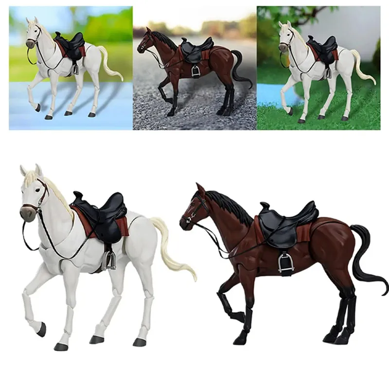 1/12 Scale Action Figures Ornament Figurine Doll Toys Gifts 1/12 Scale Horse Figure Model Micro Landscapes Decor DIY Scene