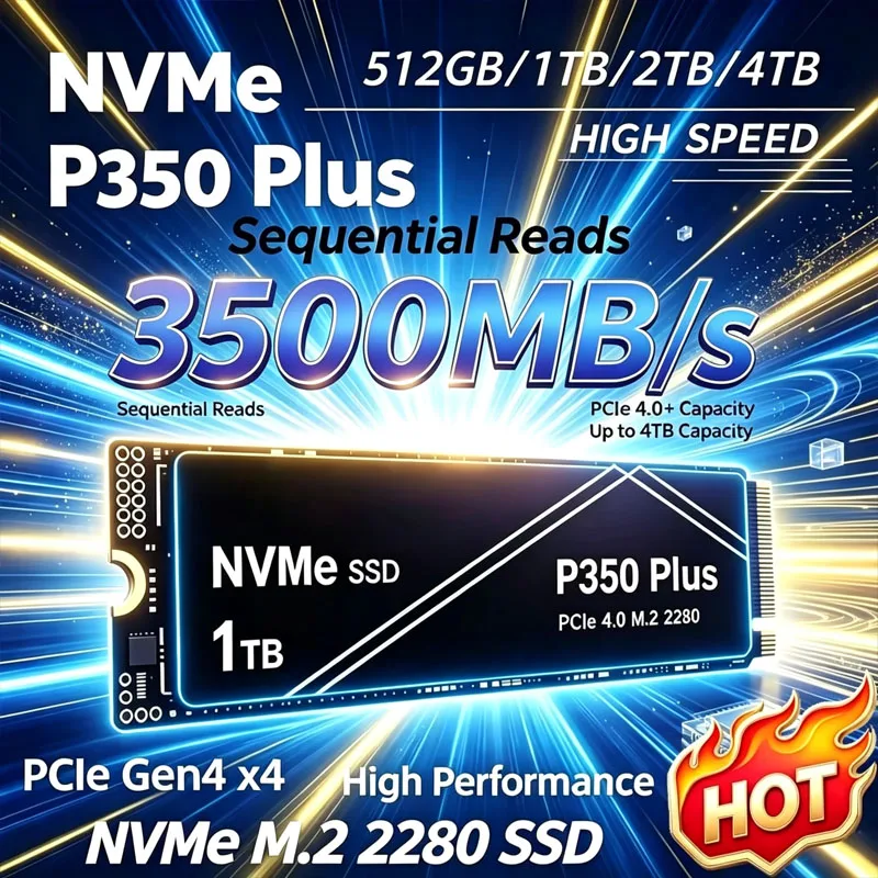 1TB 2TB 4TB PCIe Gen4 NVMe M.2 SSD 3500MB/s High Speed Gaming Drive,Fit PS5 Laptop PC,OEM Original