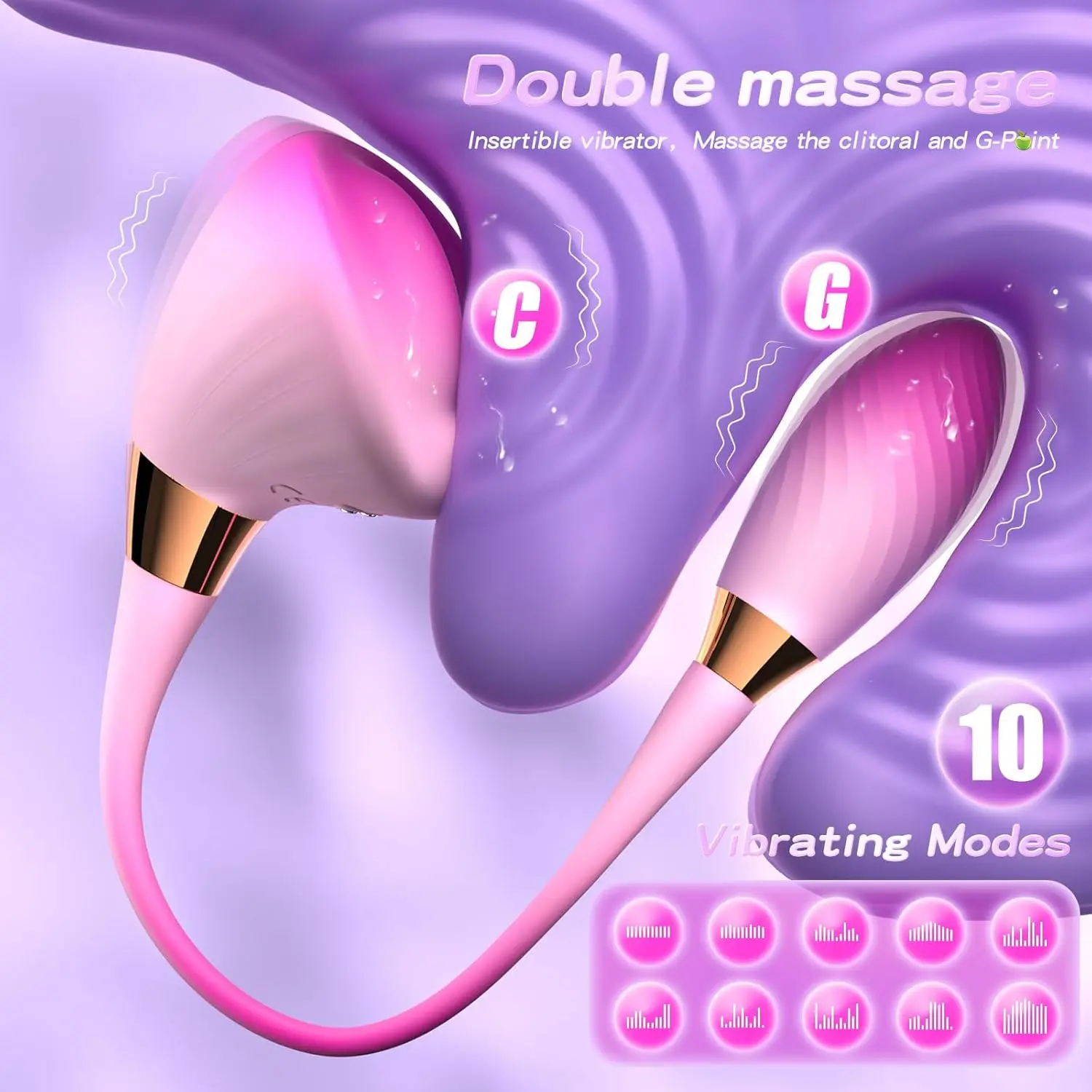 Bullet Vibrator Sex Toys para Mulheres, 10 Vibradores, 10 Clitorianos, Modos de Estimulação do Ponto G, Brinquedos adultos