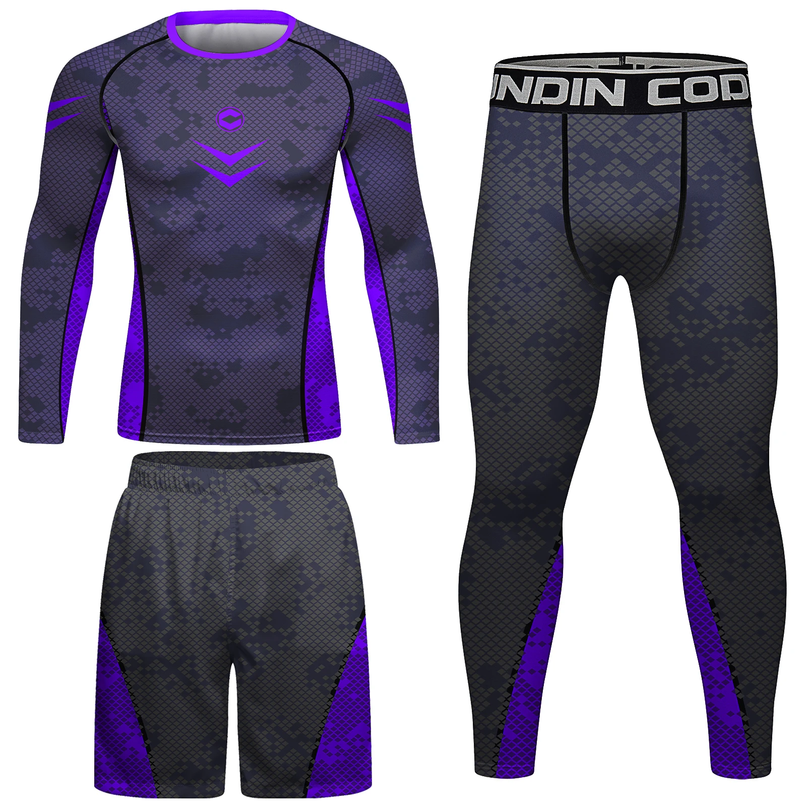 Cody Lundin T Shirt Compression Bjj Kickboxing Logo Clothes Purple Rashguard Teakwondo Uniform Cycling Stretch Suits Shorts Set