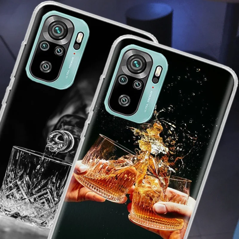 Strong Whiskey With Cigarettes Phone Case For Xiaomi Redmi Note 13 Pro Plus 5G Cover 10 10A 10C 12 12C 9A 9C 9T 8A 7A 6A 9 8 7 6