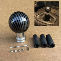 Racing Carbon Fiber Gear Shift knob Manual Transmission Shifter Lever Knob Round Ball Shape Handle Knob