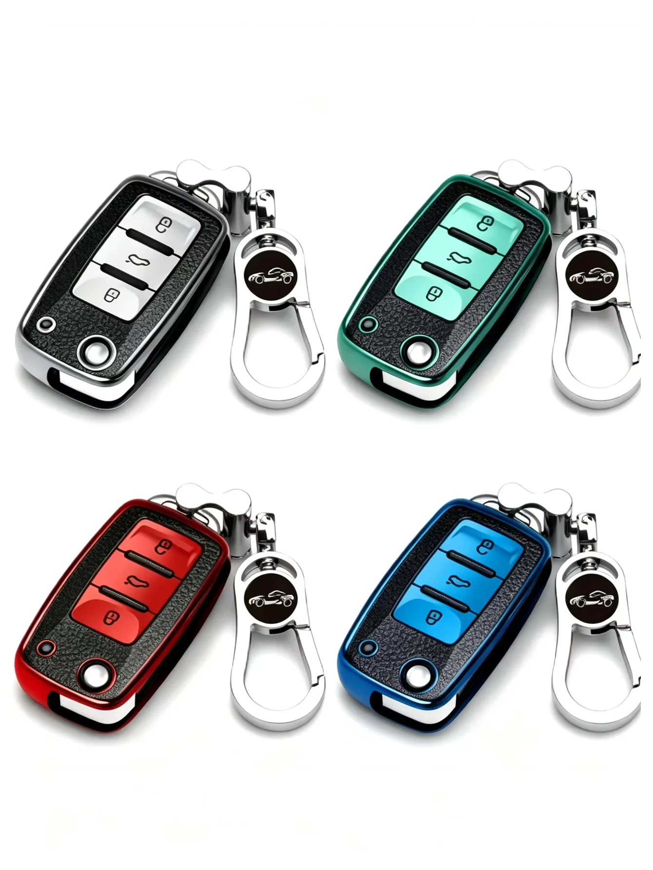 TPU Leather Car Folding Key Case Cover for Audi C6 R8 A1 A3 Q3 A4 A5 Q5 A6 S6 A7 B6 B7 B8 8P 8V 8L TT RS Sline Accessories