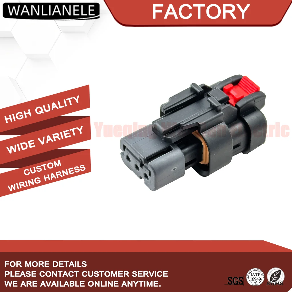 50 Sets 776429-2 776523-2 3 Pin Male Connector Housing AMPSEAL 16 IP67 Waterproof 13A 4.5mm Pitch Gray Plug for Automotive