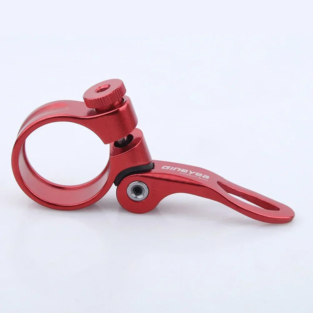 1pc Bike Seatpost Clamp Quick Release Alloy Aluminium 31.8/34.9mm Saddle Closure For Mountain Bicycle 27.2/31.6mm Seat Tube