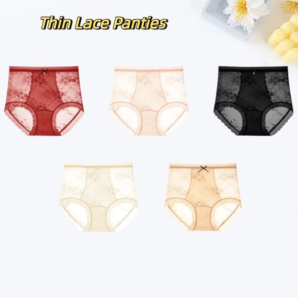 

High Waist Thin Lace Panties Belly Contracting Shapewear Slimming Shapers Tummy Control Underwear Seamless