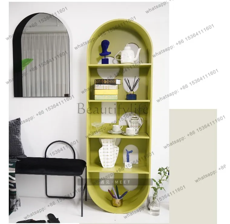 PG Nordic design creative bookcase bedroom decoration living room leisure cabinet surprise quiet wind model room customization