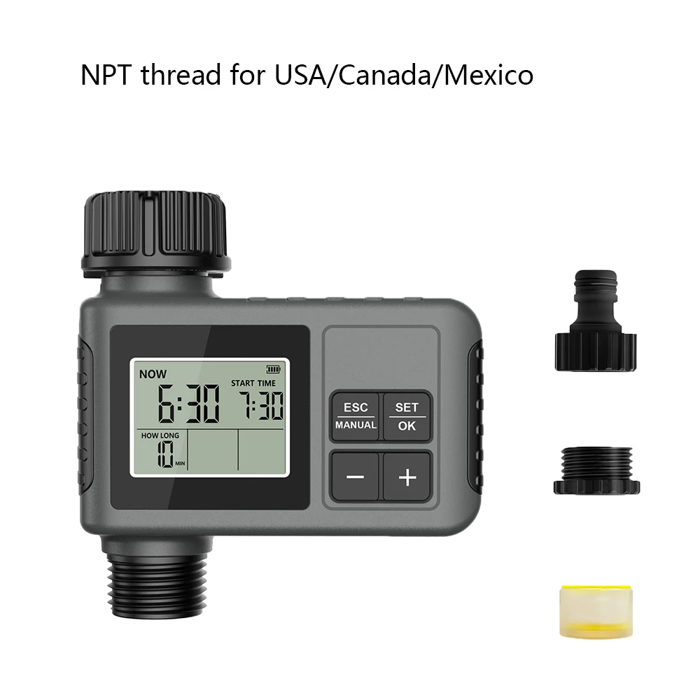 Insoma Automatische watertimer Intelligent irrigatiebewateringssysteem Sprinklertimer Tuinprogrammeur Apparatuur IPX7 LCD-scherm
