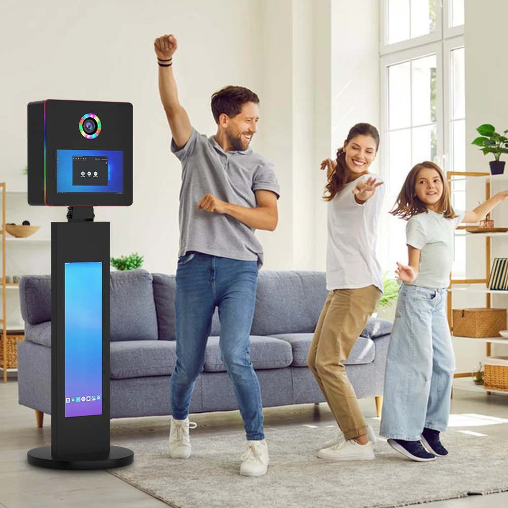 

Portable 15.6-Inch DSLR Photo Booth with 29 Inch LCD Screen Selfie Camera for Parties Party Supplies