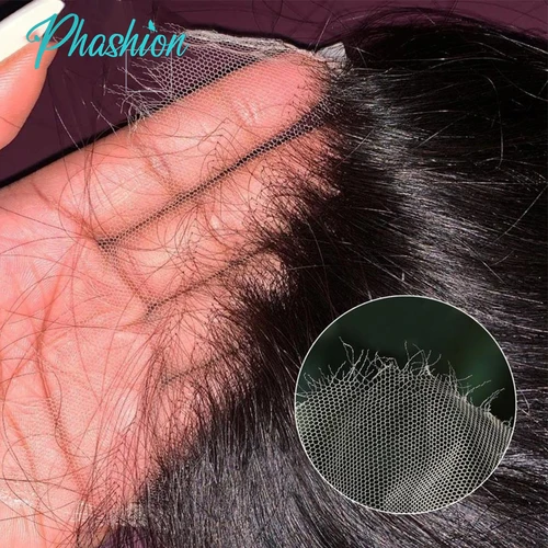 Phashion HD 13x6 13x4 encaje Frontal recto prearrancado 4x4 5x5 6x6 Cierre completo suizo solo cabello humano Remy 100% negro Natural