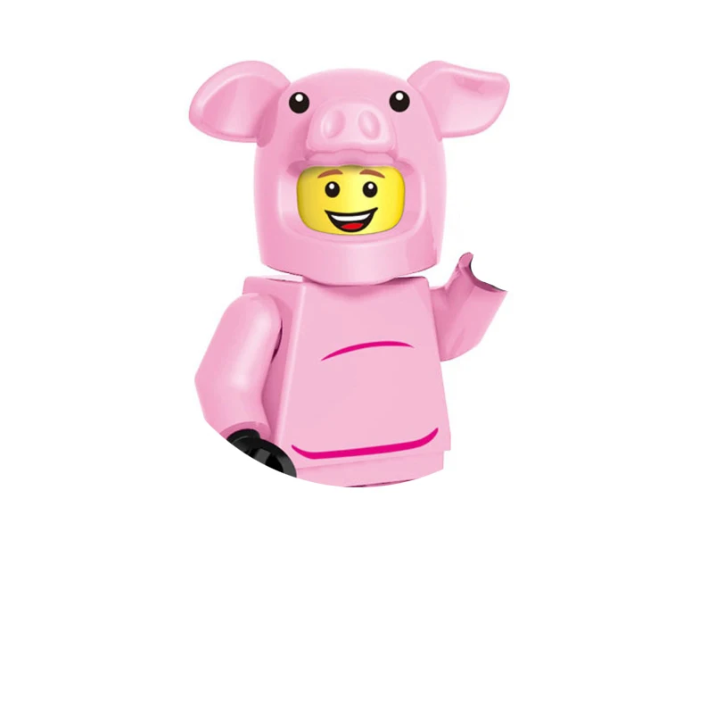 Rural animal action figure building block Rabbit koala chicken pig radish animal mini doll Building Block set Halloween gift