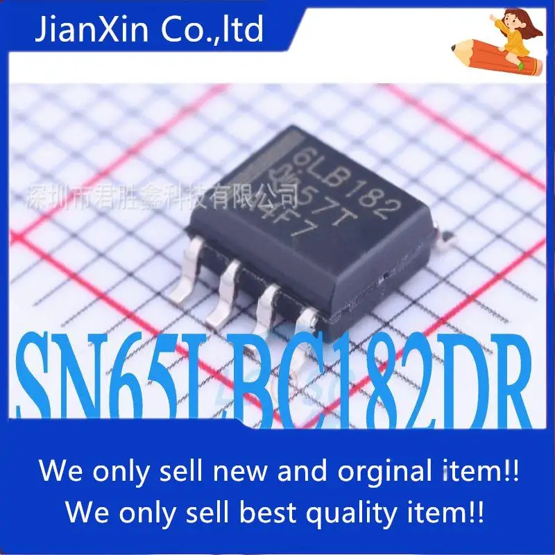 

10pcs orginal new SN65LBC182DR silk screen 6LB182 SOP-8 RS-485 interface IC