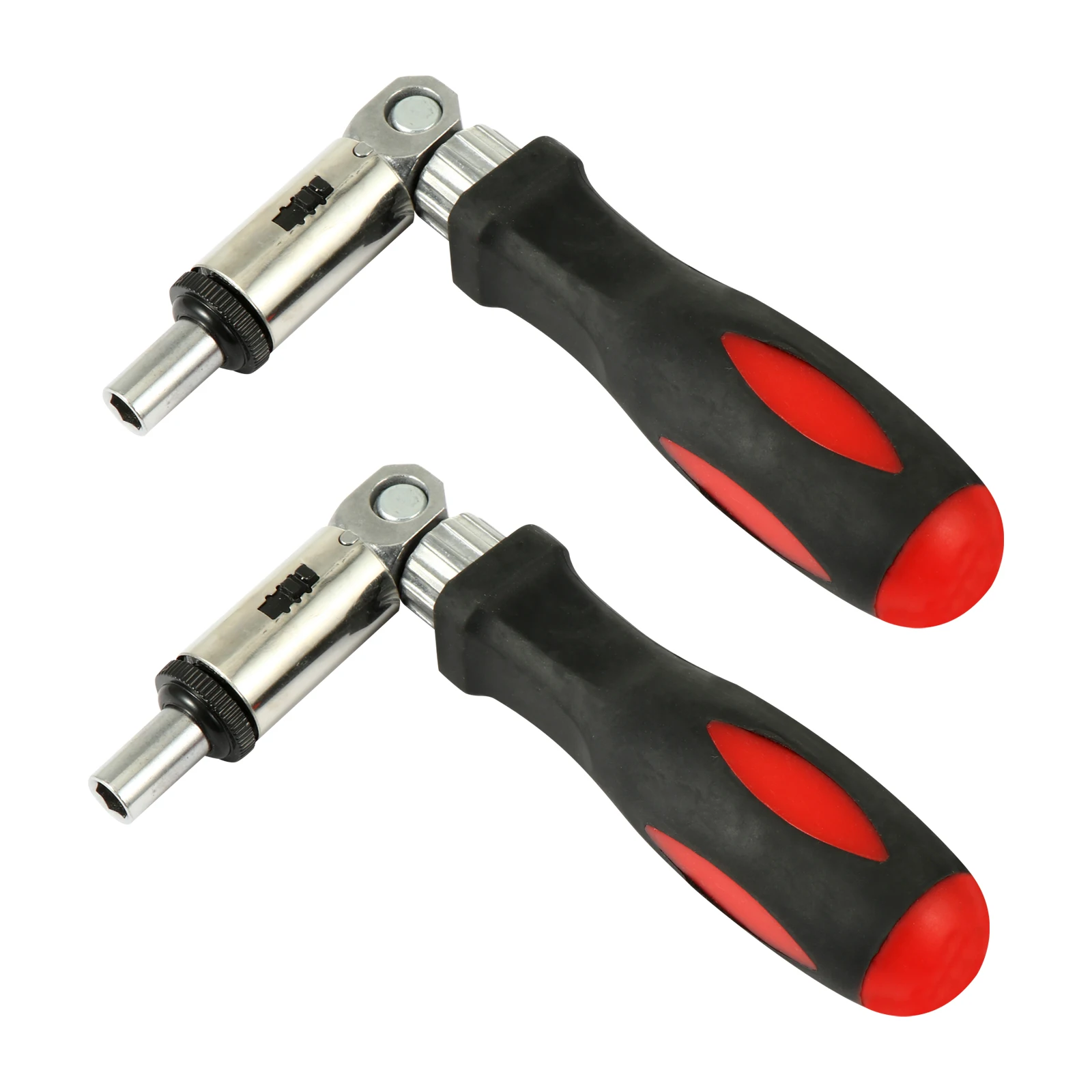 

2 pcs Multifunctional Ratchet Screwdriver Black Right Angle Adjustable Wrench Hexagon Handle Tool For Appliances