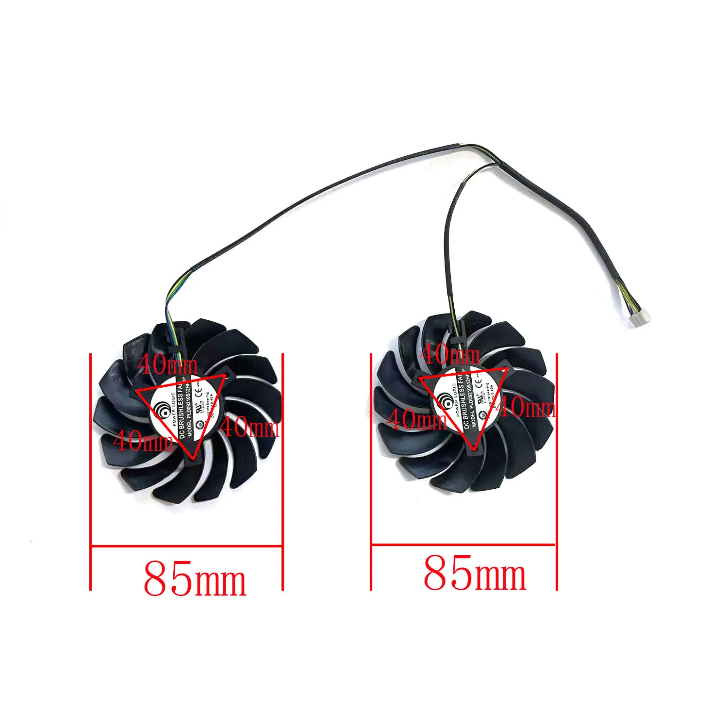 New dual ball fan PLD09210S12HH PLD09210B12HH 4PIN 85MM for Msi Pantser RX470 RX 480 RX570 RX580 Grafische Videokaart