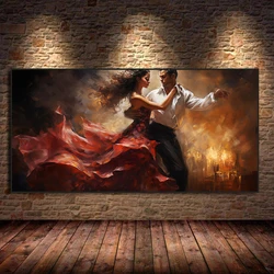 Beautiful Flamenco Dancer Canvas Painting Print Couple Poster Wall Art for Living Room Home Decor Mural Cuadros